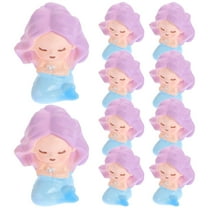 KALLORY 10Pcs Mermaid Ornaments Resin Miniature For Diy Projects And Garden Decors