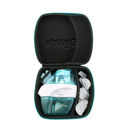 Navage Teal Travel Case - Safety Case For Navage Nasal Irrigation System - Anti-Scratch Protector - Travel Storage Case & Nose Cleaner Organizer for Genuine Navage Nose Cleaner and 12 SaltPods (Teal)