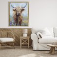 thumbnail image 2 of Stupell Industries Highland Cow with Daubed Flowers Gold Framed Floater Canvas Wall Art design by Lindsay Kivi Fine Art, 31 x 25, 2 of 9
