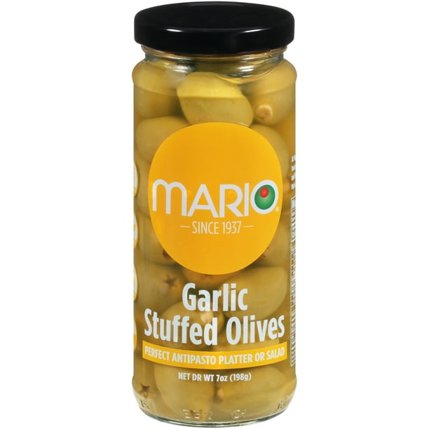 Mario Garlic Stuffed Olives, 7 Oz