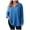 Blue, variant on Women Plus Size Casual Knit Sweater Lapel V Neck Solid Color Tops Lightweight Long Sleeve Blouses (Wine, 3XL)