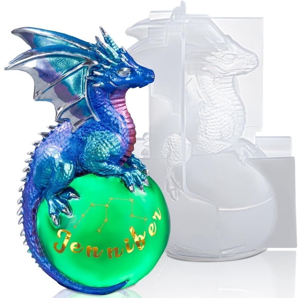 Molde de Resina LET'S RESIN Dragón con Capacidad de 18 fl.oz