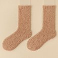 thumbnail image 2 of Compression Socks for Women - Fall Winter Coral Long House Socks, Thick Warm Design Soft Shed-Resistant, Sleep Comfort Socks for Diabetic Care, 2 of 7