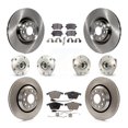 thumbnail image 1 of Transit Auto Ensemble de Roulement de Moyeu avant Arrière Rotor de Frein à Disque et Plaquette Semi-Métallique (10 Pcs) pour Voiture 2008 Volkswagen R32 avec Diamètre 345mm Côté Gauche Droit (Conducteur Passager) KBB-128000, 1 of 11