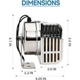 thumbnail image 5 of FARBIN Boat Horn Stainless Steel Waterproof Horn for Ships 12V Super Loud Horn With base bracket and Relay Harness for Car Sailboats Yachts Motorcycle Trucks etc. (Dual horn with wiring harness), 5 of 7