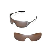 Walleva Brown Polarized Replacement Lenses for Oakley Dart Sunglasses
