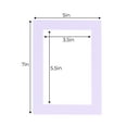 thumbnail image 3 of Light Purple Acid Free 5x7 Picture Frame Mats with White Core Bevel Cut for 4x6 Pictures - Fits 5x7, 3 of 3