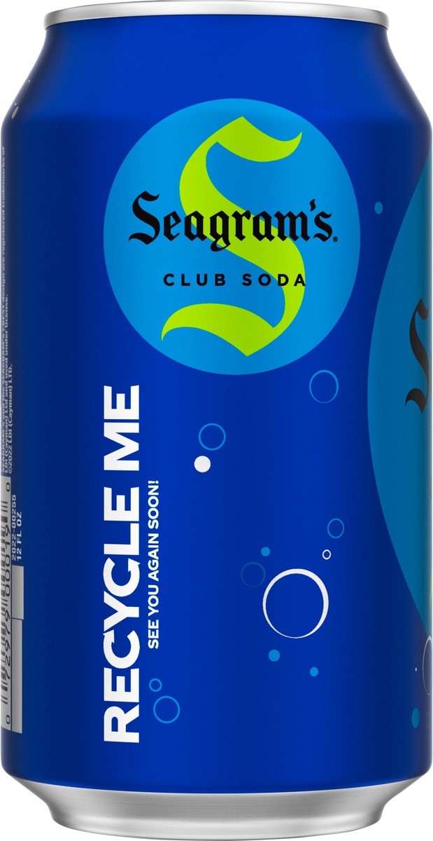 Seagrams Club Soda 12 Pack 12 fl oz Aluminum Can, Allergens Not Contained