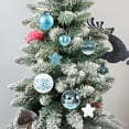 thumbnail image 4 of Puntoco 52 adornos colgantes de Navidad Adornos para árbol de Navidad Colgante Bola de plástico Estrella de cinco puntas Juego pintado Bola Decoración de bolas navideñas, 4 of 6