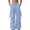 Blue, variant on Mens Baggy Cargo Pants Lightweight Wide Leg Parachute Pants Elastic Waist Drawstring for Streetwear Fall Casual Skateboard Wear, Dark Gray, L