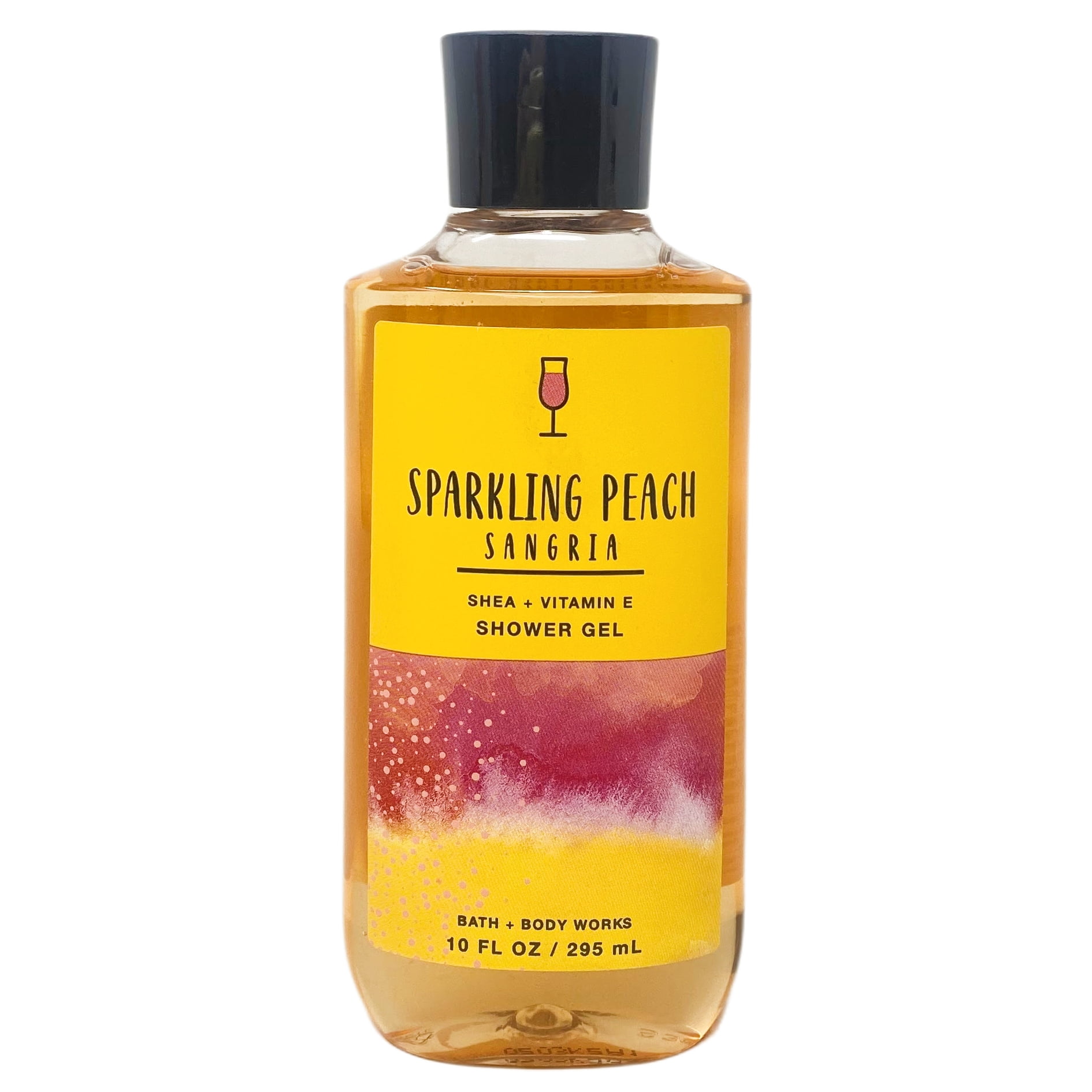 Bath & Body Works Sparkling Peach Sangria 2 Shower Gels with a Peach Gardenia Mini Soap