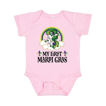 

Inktastic My First Mardi Gras Unicorn Gift Baby Girl Bodysuit