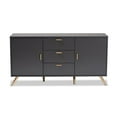 thumbnail image 4 of Bowery Hill Dark Grey and Gold Finished Wood 2-Door Sideboard Buffet, 4 of 10