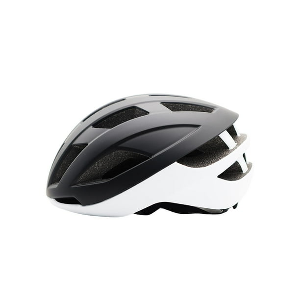 Casco de bicicleta de montaña, resistente, ligero y con absorción de impactos para ciclismo en patineta. Negro con blanco