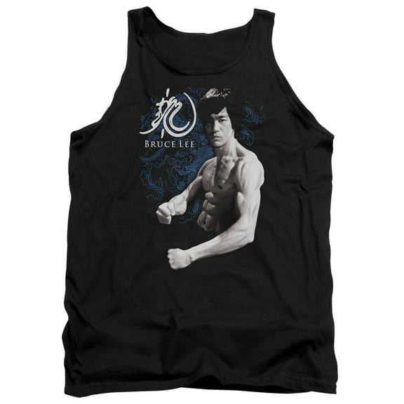 Bruce Lee Dragon Stance Adult Tank Top Black