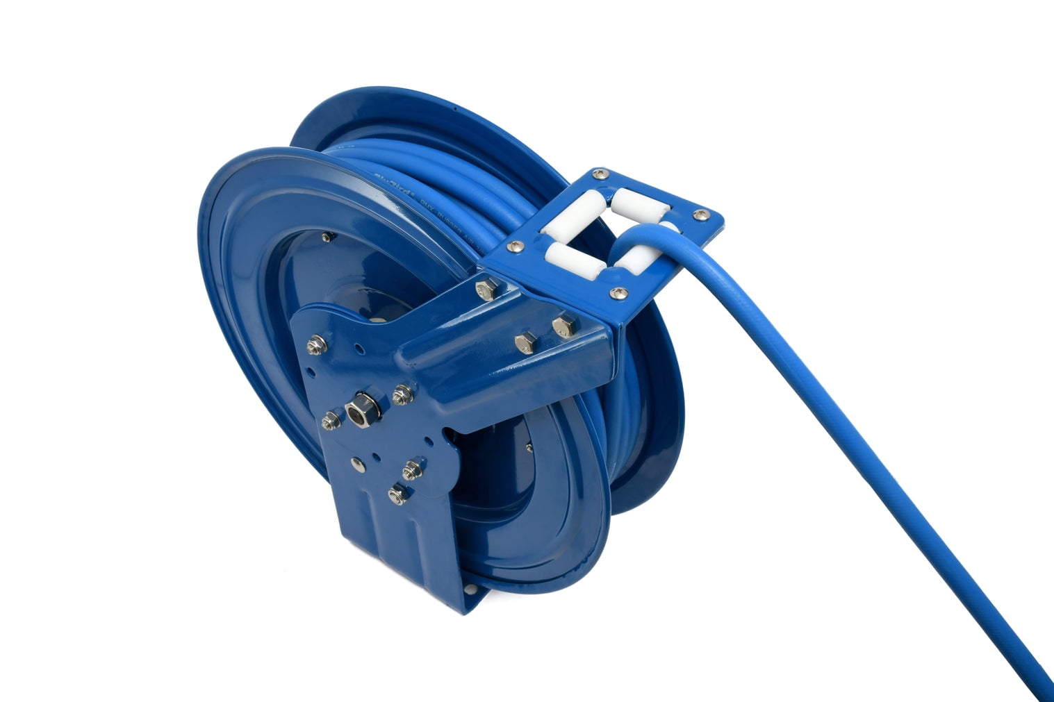 BluBird 3/8" Retractable Air Hose Reel, 300 PSI Rubber Hose, Heavy-Duty Steel Construction, Wall/Ceiling Mount