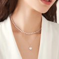 thumbnail image 2 of Women Double Pearl Choker Clavicle Chain Necklace Pendant Charm Jewelry Gifts---Product code 50504, 2 of 2