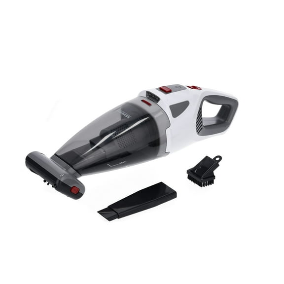 SEVERIN HV 7146, Cordless Handheld Vacuum Cleaner, Grey-White-Red With turbo nozzle 650 ml volu