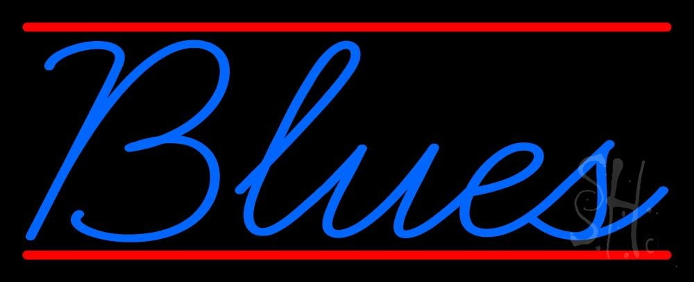 Blues Cursive 2 LED Neon Sign 13