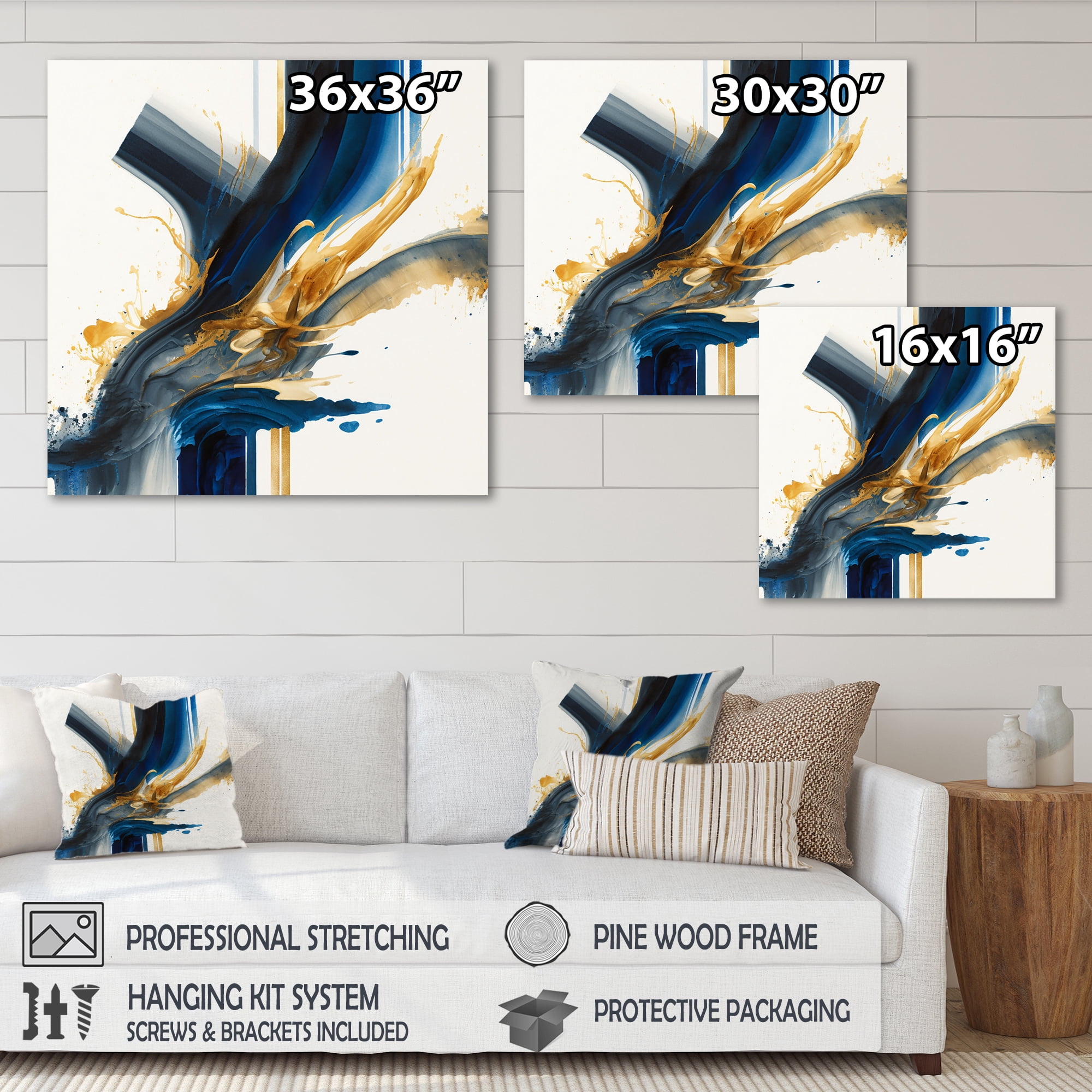 Designart Stylish Spiral Abstract IV Canvas Wall Art