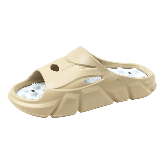 Rokment Adult Massage Cloud Slippers for Women Men Unisex Acupressure Neuropathy Plantar Fasciitis Relief Shoes Sandals Mat Beige Size 6