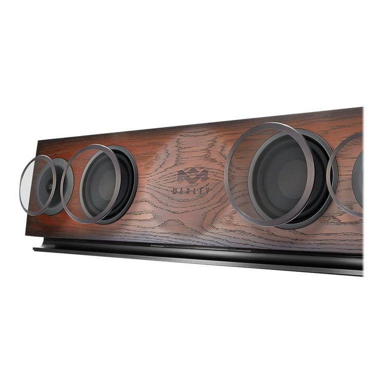 House of Marley, One Foundation Premium Home Audio Hi-Fi System, 3.5  High-Output Woofers, 2 x 1 High-Definition Tweeters, 220 Watt Stereo Power,  FSC Certified Solid Oak Baffle, EM-DA002-RG Regal 