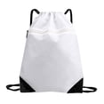thumbnail image 1 of Dsscvnef Drawstring Backpack Sports Bag with Front Zipper Pocket and Inner Pocket Sack, 1 of 1