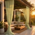 thumbnail image 7 of Leodye 1PCS Lightweight Sheer Mesh Curtain Panel Sun Shade Light Filtering Drape for Patio, Porch and Indoor Window Privacy Protection and Home Decoration -118×29.5×0.39in, 7 of 7