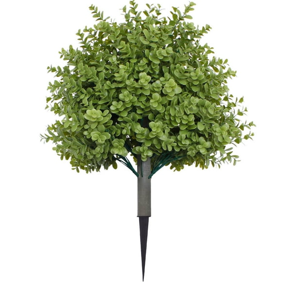 Outdoor Tree Lights, Artificial Cedar Topiary Ball Trees for Outdoors with Ground Spike Faux Plants Into Anywhere Shrubs Bushes for Room Front Porch