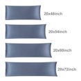 thumbnail image 2 of Unique Bargains Luxury Silky Satin Body Pillow Case Slate Gray 20" x 72", 2 of 8