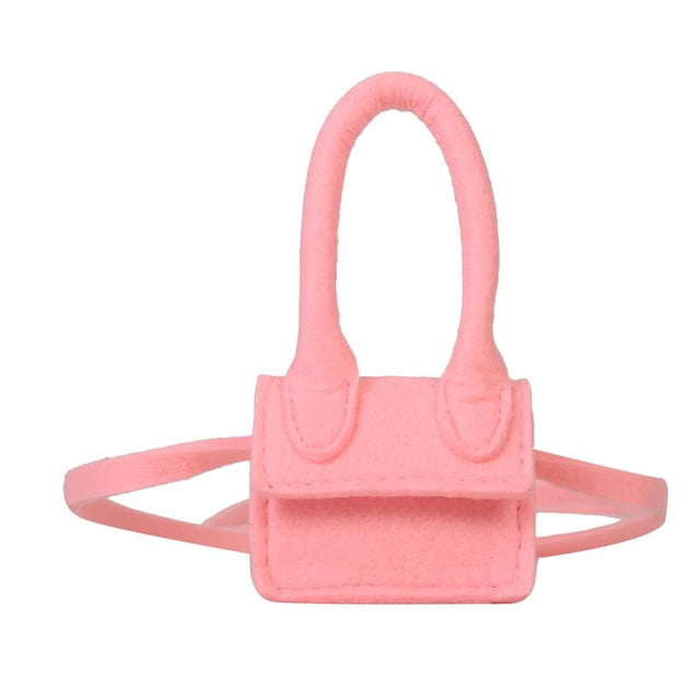 Bolso Bolso de mujer Simple fieltro Casual Mini embrague femenino Crossbody Bag (rosa) Likrtyny Para Estrenar