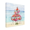 thumbnail image 3 of Trademark Fine Art Jean Plout Coastal Christmas Flamingos Ii Canvas Wall Art - 14x14, 3 of 5