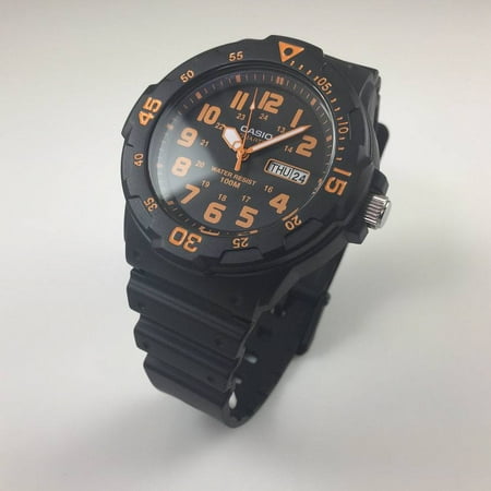 casio watch orange and black