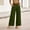 Army Green, variant on Womens Spring Summer Soft Flowy High Waist Pull On Straight Wide Leg Stretch Drape Dress Pants with Button White