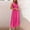 Hot Pink, variant on QUNYINEY Sleeveless Womens Dresses Solid Casual A-Line Dress Flowy One Shoulder Cinched Waist Maxi Dresses