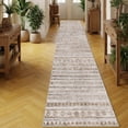 thumbnail image 6 of Boho 2'x10' Washable Hallways Rug, 2x10FT Runner Rug with Rubber Backed, Vintage Runners for Laundry Non Slip Carpet Khaki Lightweight Door Mat Indoor Entrance, 6 of 7