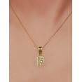 thumbnail image 3 of Collar con dije de oro laminado letra brillos F, 3 of 6