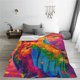 thumbnail image 5 of Fotbe Colorful Parrot Jungle Dream A Manta de Franela Acolchonada con Estampado, Súper Suave y Esponjosa, Extra Grande para Sofá, Cama, Uso Todo el Año-50"x40", 5 of 7