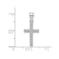 thumbnail image 2 of 14K White Gold Beaded Cross Pendant Necklace with Chain, 2 of 4