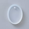 thumbnail image 3 of 2pc Oval Shape DIY Silicone Pendant Molds Resin Casting Moulds Jewelry Making DIY Tool For UV Resin Epoxy Resin Jewelry Making White 28x21x7mm Inner Size: 25x18mm Hole: 2mm., 3 of 4