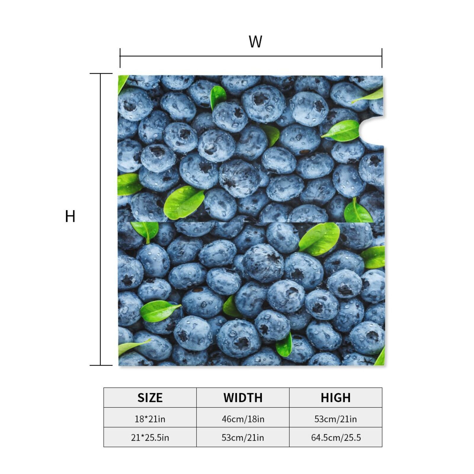 Rateoe Fresh Blueberries Printed Mailbox Covers - Easy to Install Fall, Winter, Spring, Summer Mailbox Cover - Weather and UV-Resistant Mailbox Decor - Mailbox Magnetic Covers-25.5x21 in