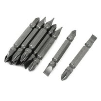 10 Pcs 6mm Tip Magnetic Hex Shank Slotted Double End Screwdriver Bits