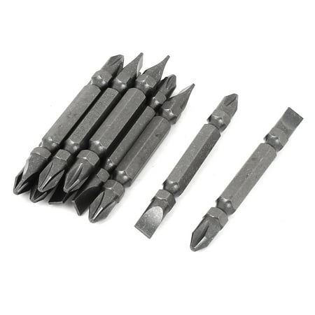 

Unique Bargains10 Pcs 6mm Tip Magnetic Hex Shank Slotted Double End Screwdriver Bits