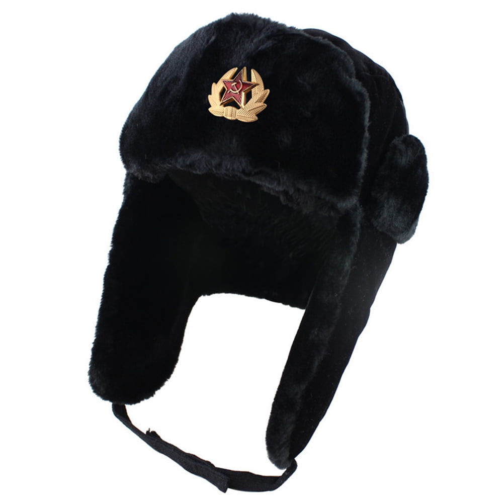 Russian Ushanka Badge Bomber Hat Pilot 