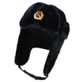 thumbnail image 4 of Gorro de bombardero con insignia rusa Ushanka, gorro de piloto, gorro de invierno con orejeras, gorro cálido de invierno, 4 of 8