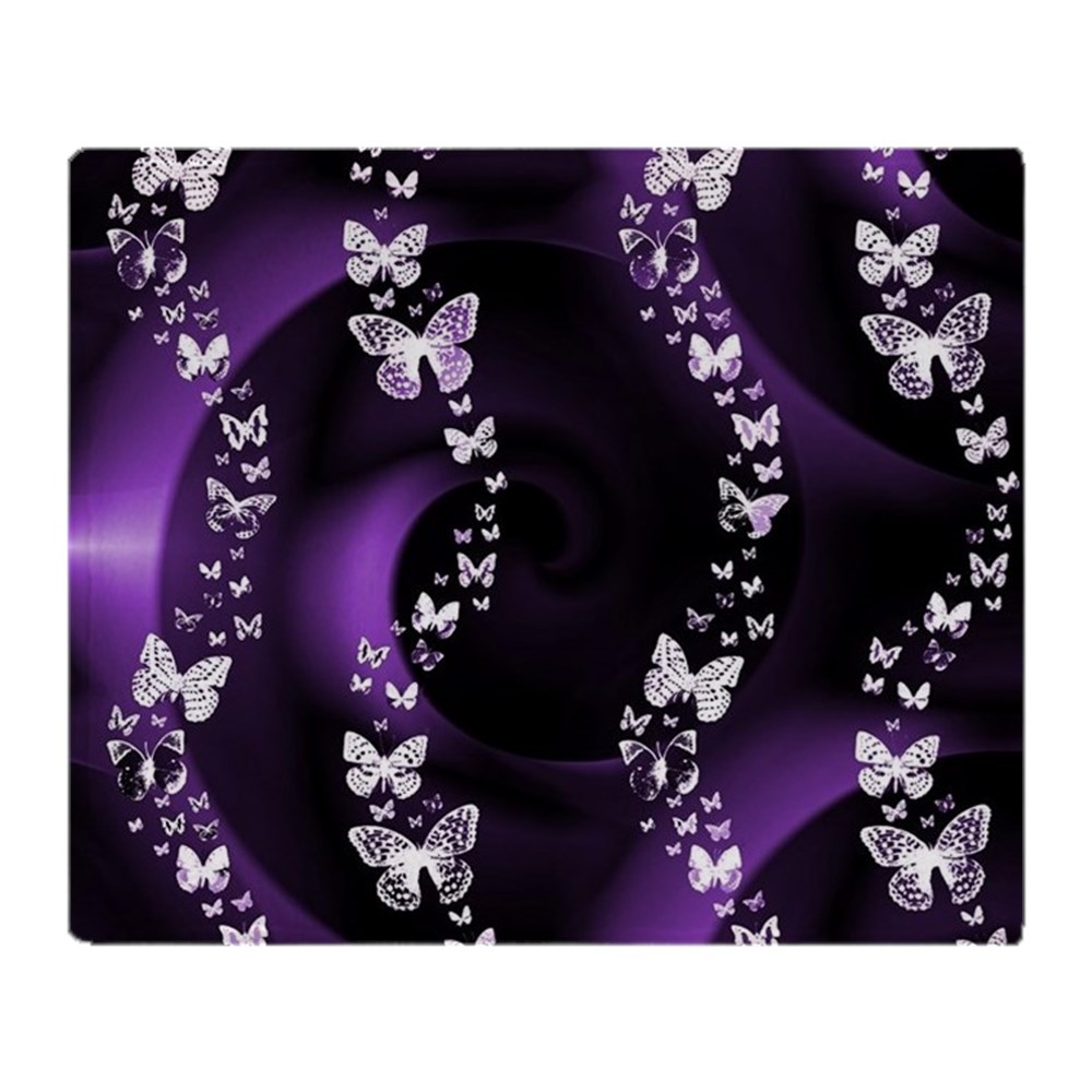 CafePress Purple Butterfly Swirl Soft Fleece Throw Blanket, 50"x60