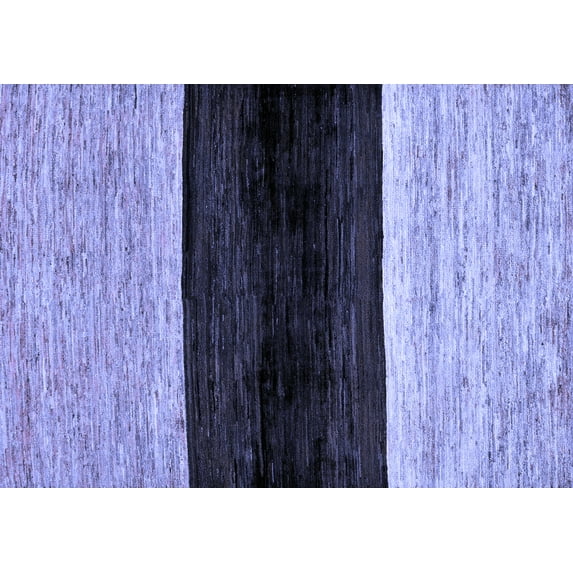 Ahgly Company Indoor Rectangle Abstract Blue Modern Area Rugs, 4' x 6'