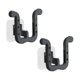 thumbnail image 4 of 2 estantes de almacenamiento de sandalias de pared, organizador de zapatos ligero para entradas. Negro, 4 of 9