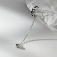 thumbnail image 3 of K-KED 1 pcs 925 Sterling Silver Hollow Heart & Ear Cuff with Trace Chain Earrings, 3 of 6