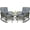 3PCS Gray Set, variant on MEETWARM Outdoor Wicker Rocking Chair, Rattan Patio Rocker Chairs with Cushions and Steel Frame - Beige